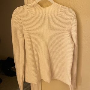 M Cream Mock-neck sweater from LOFT